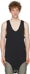 Rick Owens Black Champion Edition Mesh Basketball Tank Top