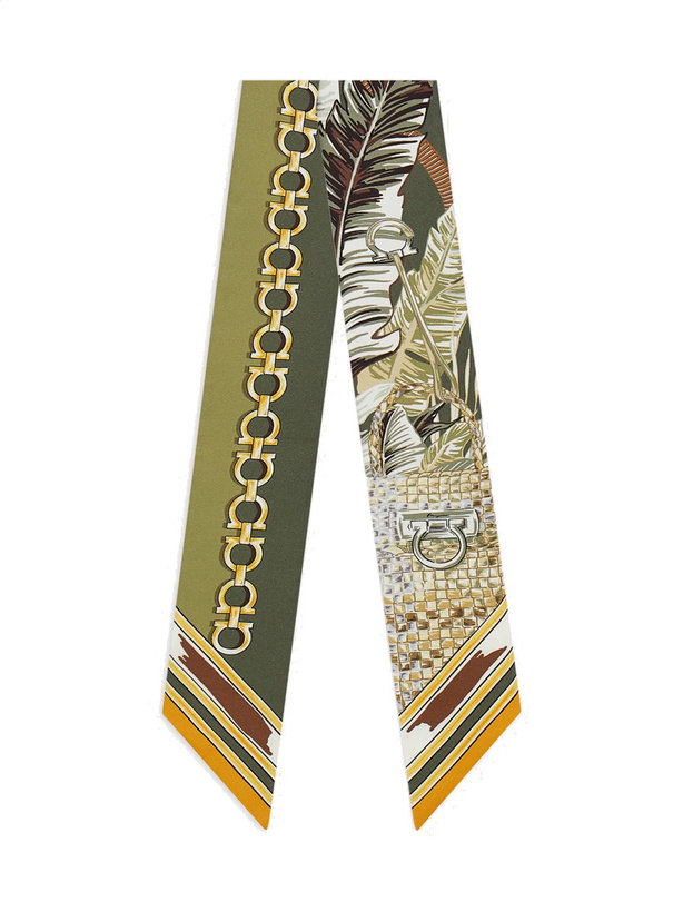 Photo: Ferragamo Womens Feline print mini bandeau in Green