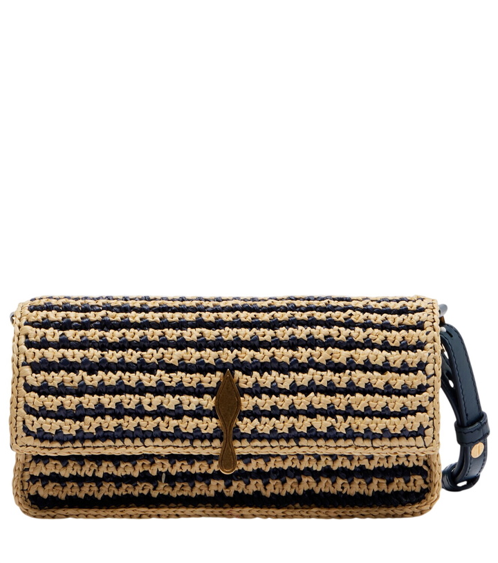 Photo: Christian Louboutin Bettina Mini leather-trimmed crochet clutch