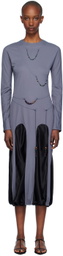 J.Kim Gray Amulets Midi Dress