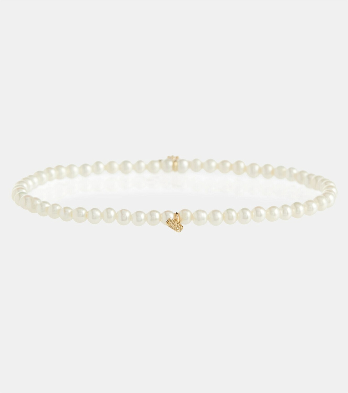 Sydney Evan Mini Moroccan charm bracelet with pearls and diamond