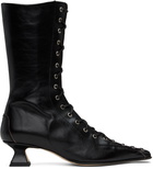 Miista Black Emile Lace-Up Boots