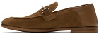 Dunhill Brown Suede Chiltern Roller Bar Loafers