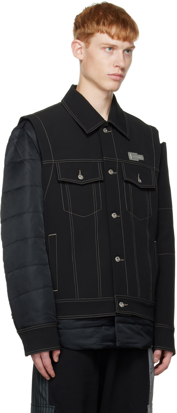 Feng Chen Wang Black Layered Jacket Feng Chen Wang