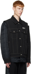 Feng Chen Wang Black Layered Jacket