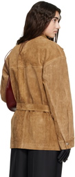 Arma Tan Doran Suede Jacket