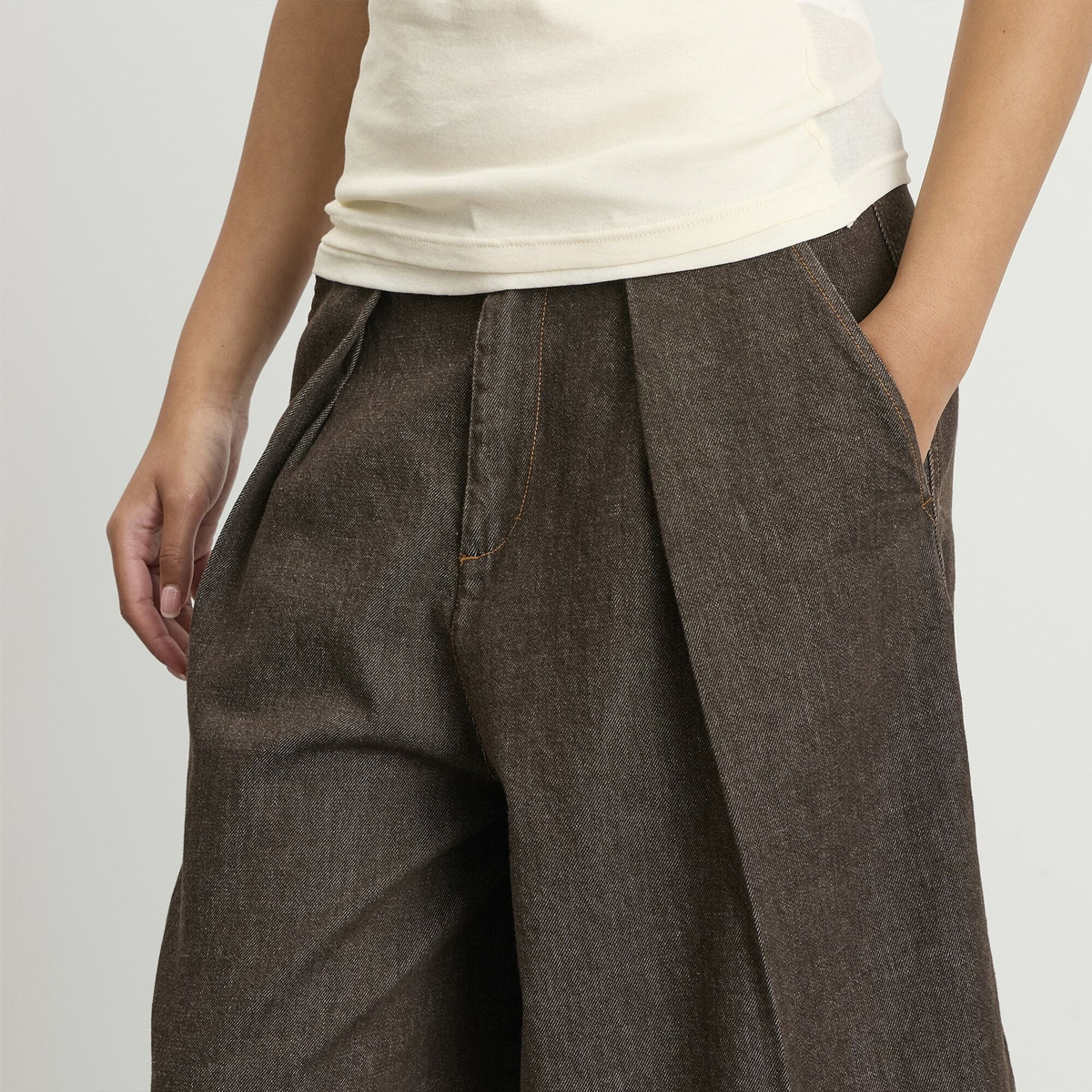 YMC Women's Deadbeat Trousers in Brown