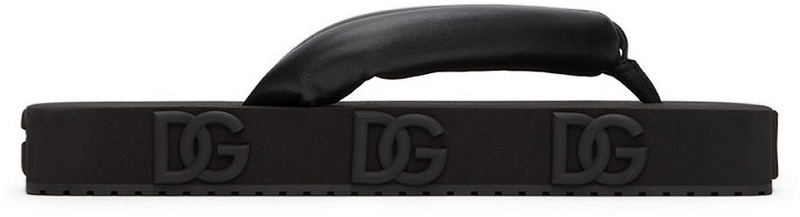 Photo: Dolce & Gabbana Black Thong Flip Flops