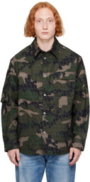 Valentino Green Camouflage Jacket