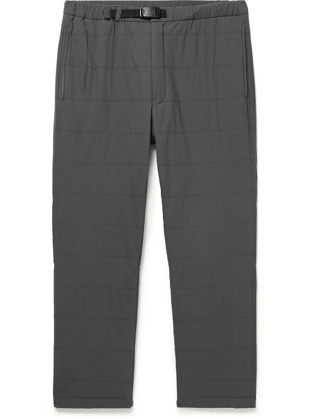 Photo: Snow Peak - Slim-Fit Tapered Quilted Shell Trousers - Gray