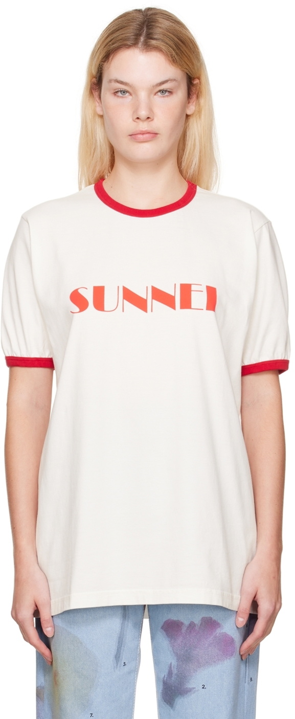 SUNNEI SSENSE Exclusive White T-Shirt