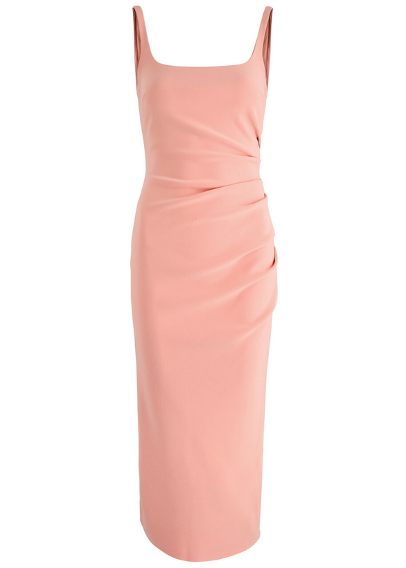 knee length dresses for ladies Bec and Bridge Be Mine Tuck Midi Dress in Dusty Blue – Hills Shire Hire main image 0