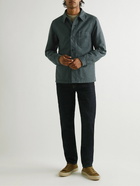 TOM FORD - Garment-Washed Brushed-Cotton Chore Jacket - Blue