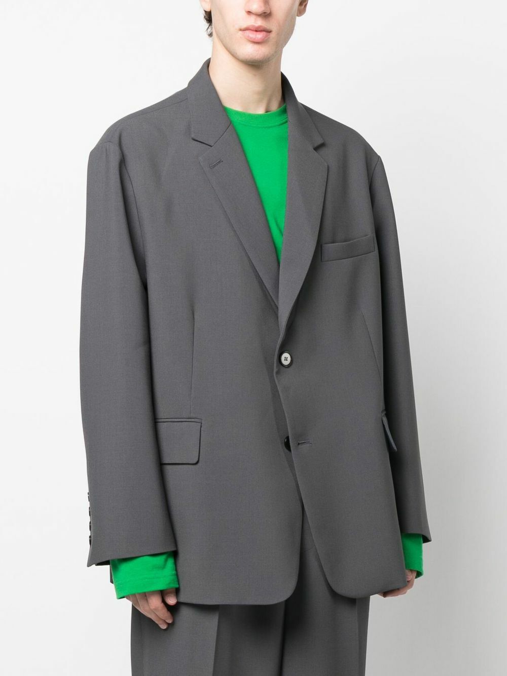The Frankie Shop Grey Beo Oversized Blazer