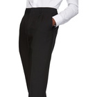 AMI Alexandre Mattiussi Black Pleated Carrot Fit Trousers