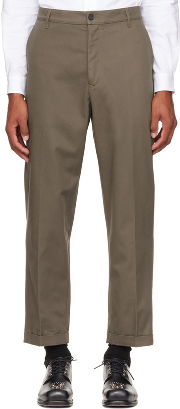 Photo: Kenzo Khaki Kenzo Paris Cuffed Trousers