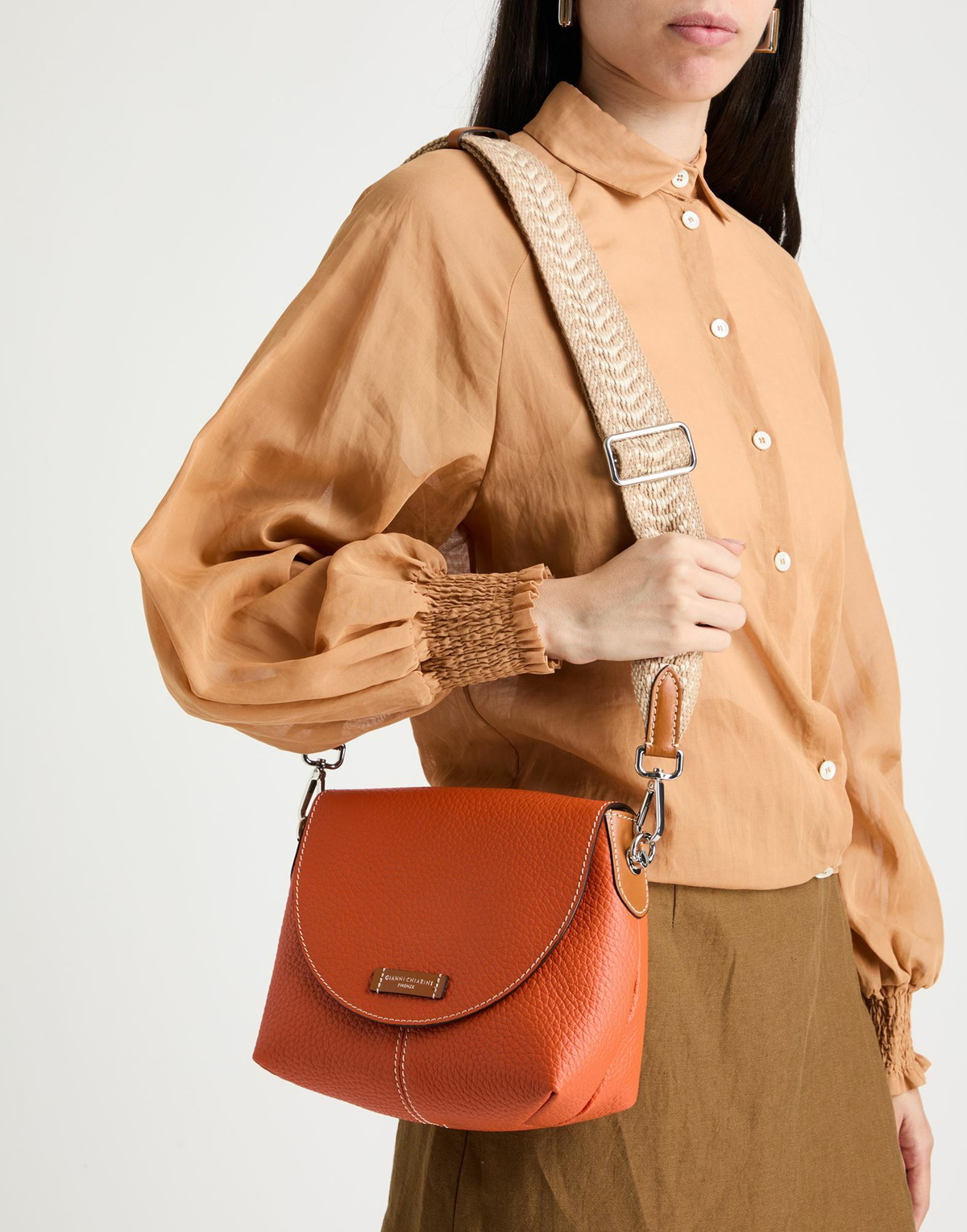 Gianni Chiarini Womens Cross-body bag in Orange