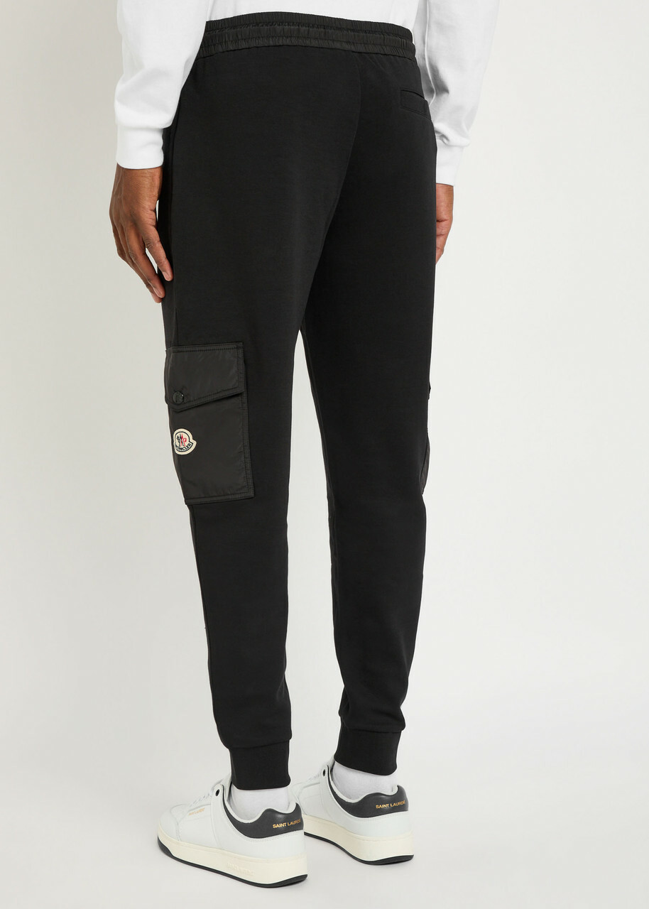 Moncler Cotton-blend Cargo Sweatpants Black