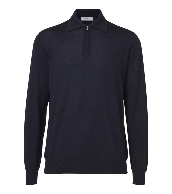 Photo: Lardini Wool, silk, and cashmere polo sweater