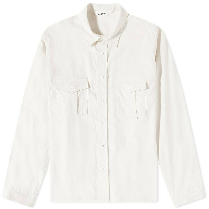 Photo: DIGAWEL Men's 2 Pocket Cord Overshirt in White