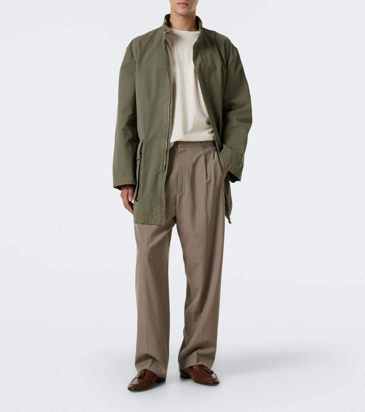 The Row Caden leather loafers