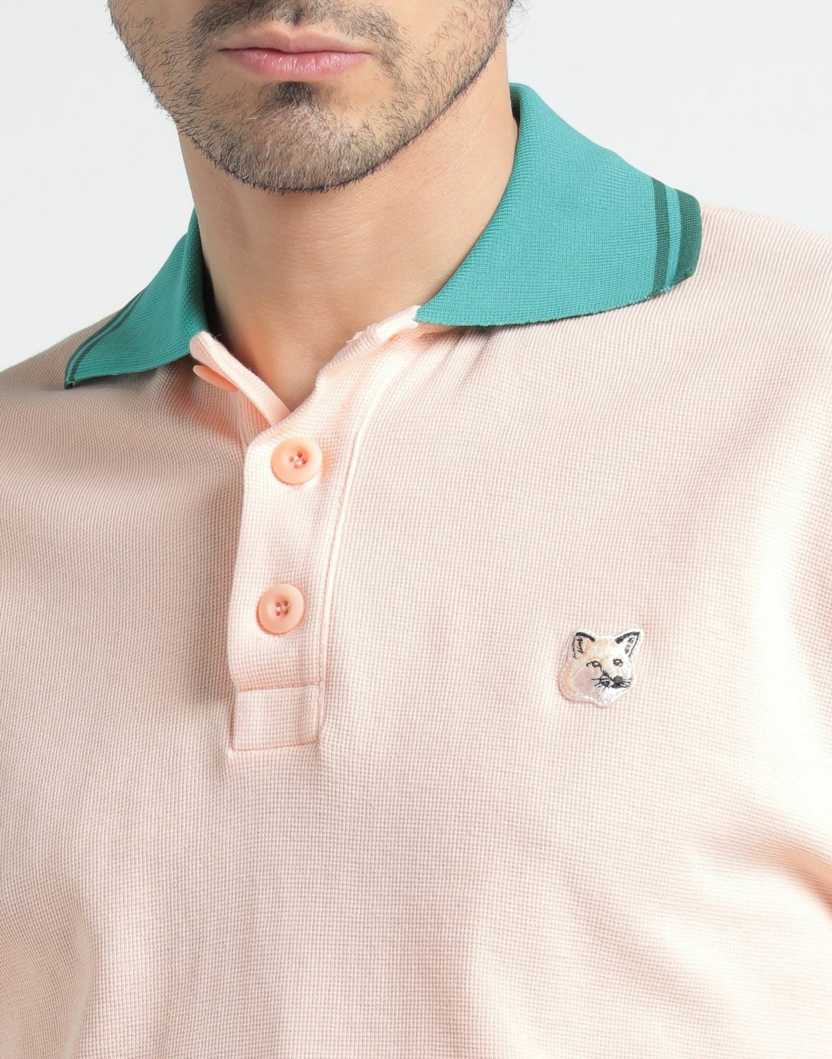 Maison Kitsuné Mens Polo shirt Apricot
