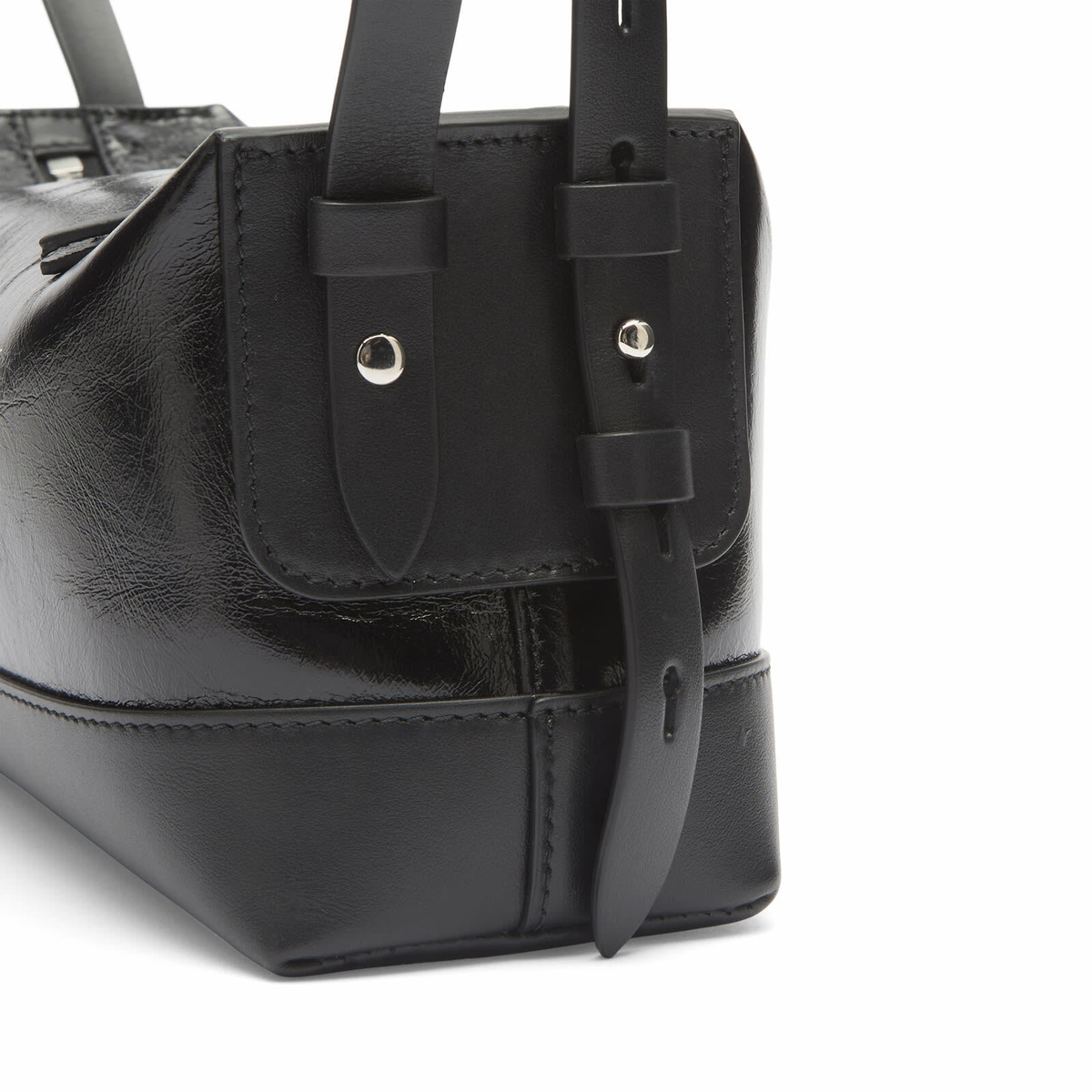 Maison Margiela Women's Small Baguette Bag in Black/Black 