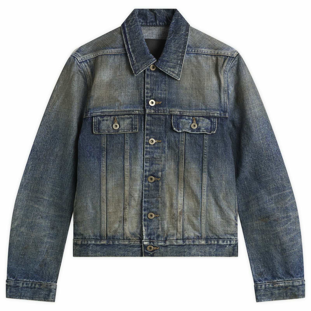 RICK OWENS DRKSHDW - Trucker Faded Cotton Denim Jacket Rick Owens