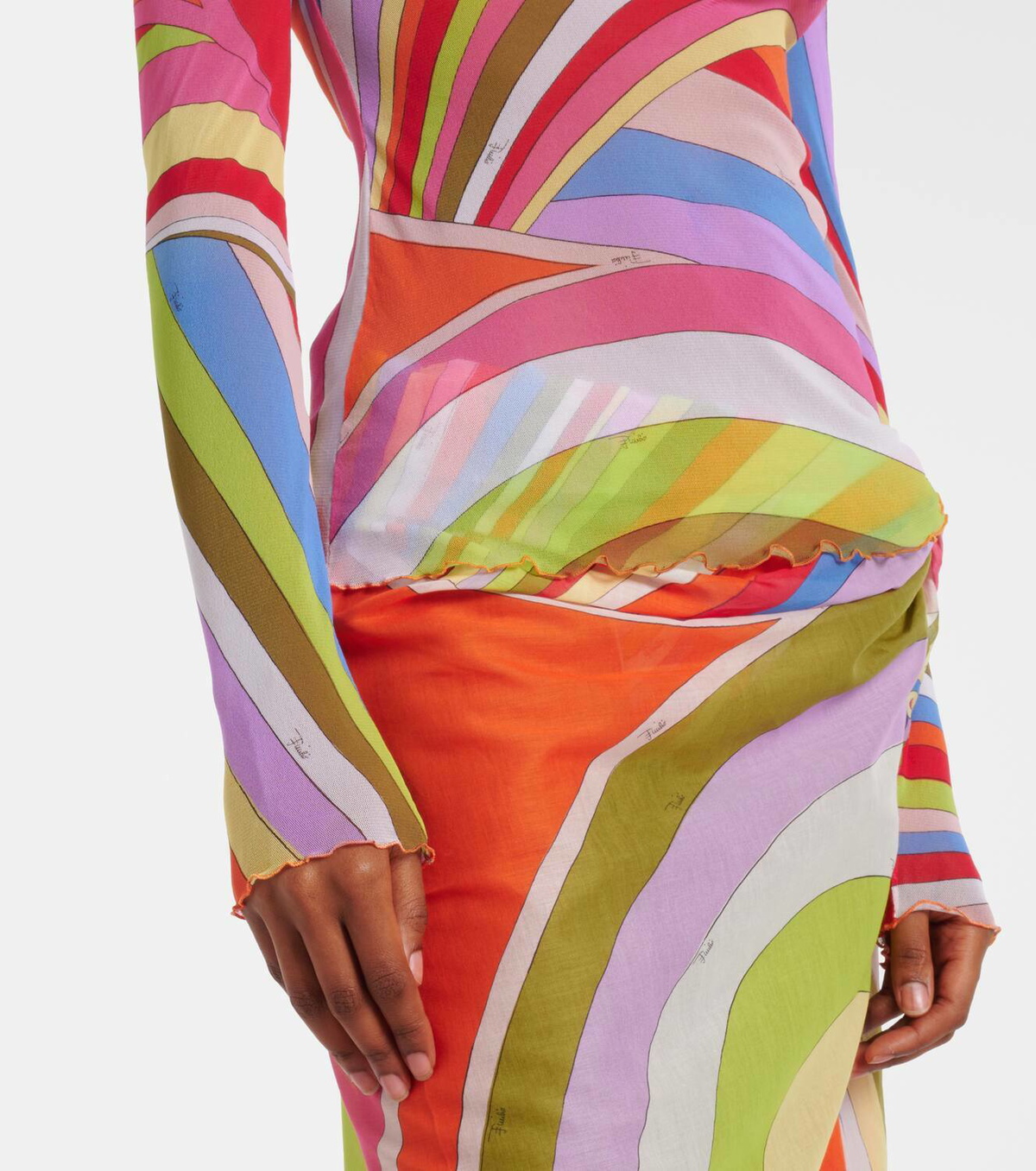 トップス NEW made in ITALY EMILIO PUCCI tops Emilio Pucci Op Art Turtleneck Top | FIFTH-MAIN