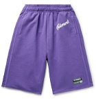 Vetements - Logo-Detailed Loopback Cotton-Blend Jersey Shorts - Purple