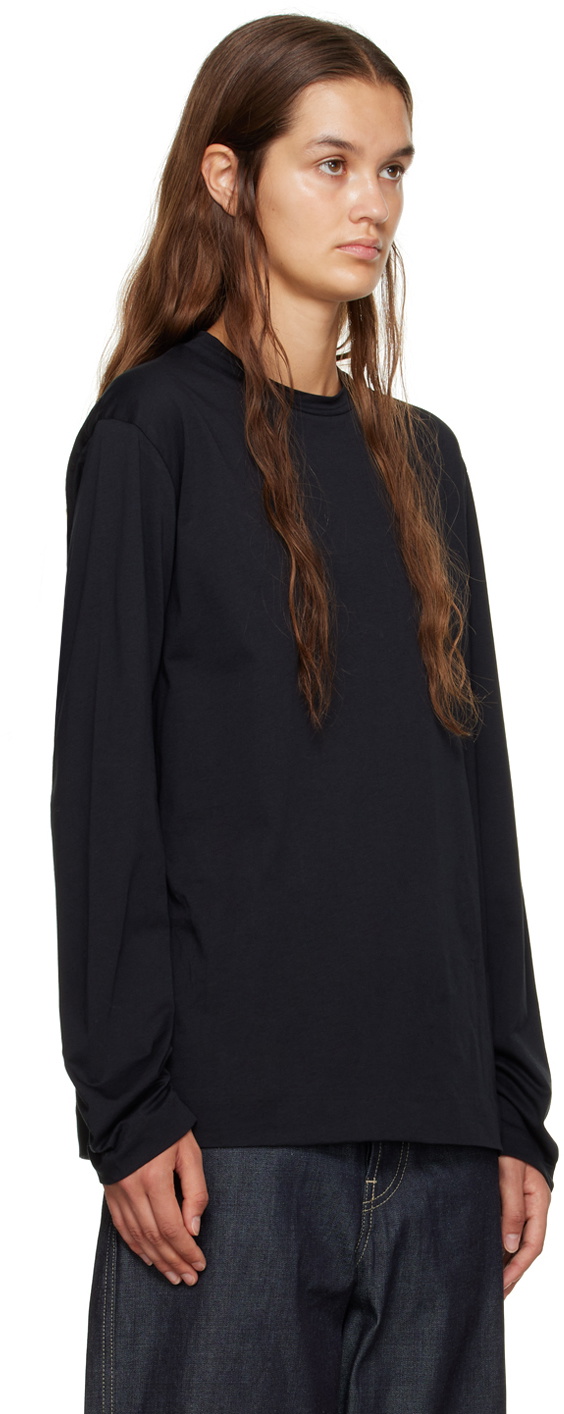 Sofie D'Hoore Black Crewneck Long Sleeve T-Shirt