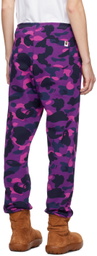 BAPE Purple Color Camo Sweatpants