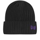 Needles Men's Merino Wool Watch Beanie in Black