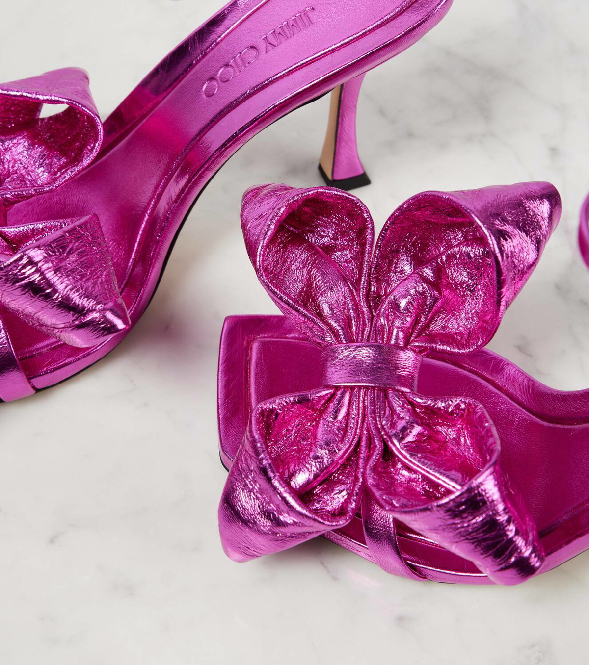 Jimmy Choo Staz 90 metallic leather sandals Jimmy Choo