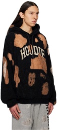 Doublet Black Ripped Off Hoodie