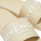 Givenchy Men's Logo Slide in Light Beige