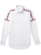 Thom Browne - Slim-Fit Grosgrain-Trimmed Cotton Oxford Shirt - White