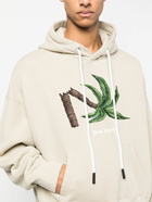 PALM ANGELS - Broken Palm Cotton Hoodie