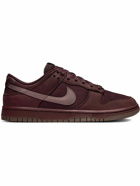 Nike - Dunk Low Retro PRM NBHD Suede-Trimmed Canvas Sneakers - Burgundy