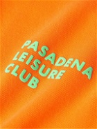 Pasadena Leisure Club - Puff Logo-Print Cotton-Jersey Sweatshirt - Orange