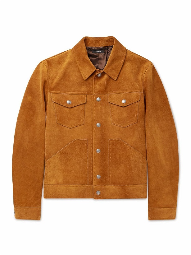 Photo: TOM FORD - Suede Trucker Jacket - Brown