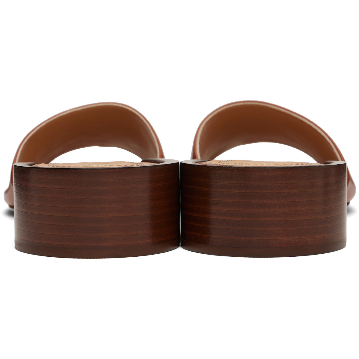 Maison Margiela Tan Tabi Mule Heeled Sandals