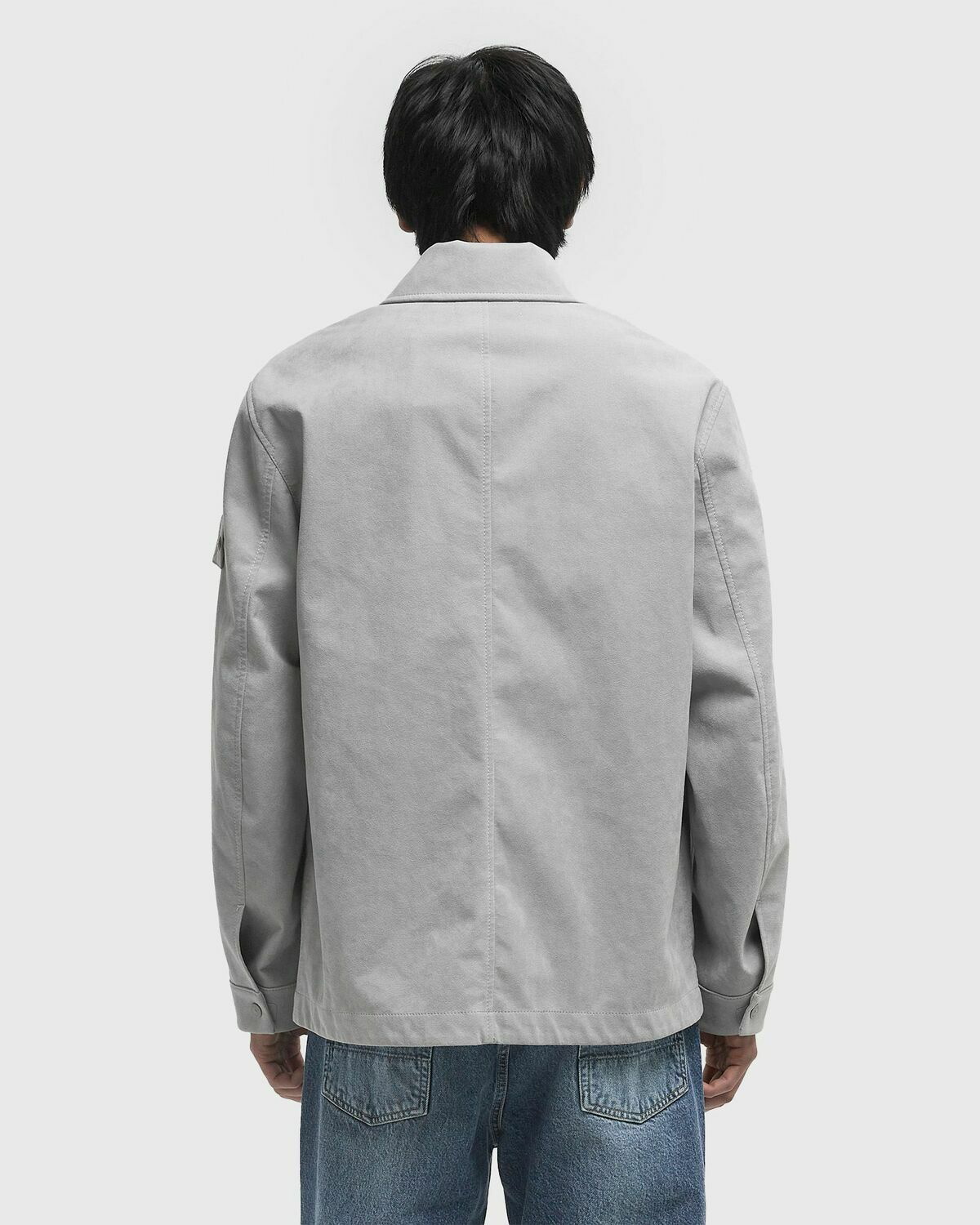 ジャケット・アウター STONE  Ghost Piece Overshirt Gray STONE ISLAND 'Ghost Piece' overshirt dark grey | BRAUN Hamburg