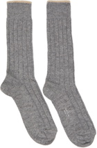 Paul Smith Four-Pack Grey Quash Lurex Socks