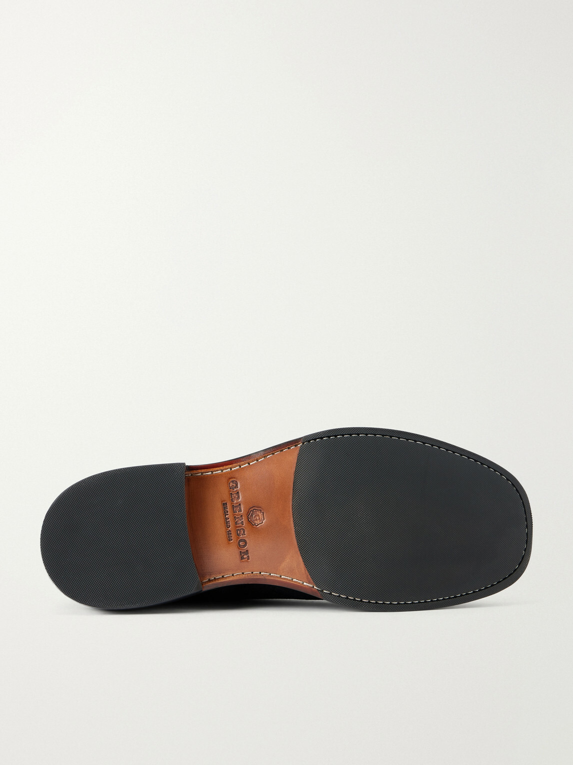 Grenson - Rory Burnished-Suede Lace-Up Boots - Black