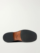 Grenson - Rory Burnished-Suede Lace-Up Boots - Black