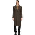 Burberry Brown Herringbone Breasted Coat