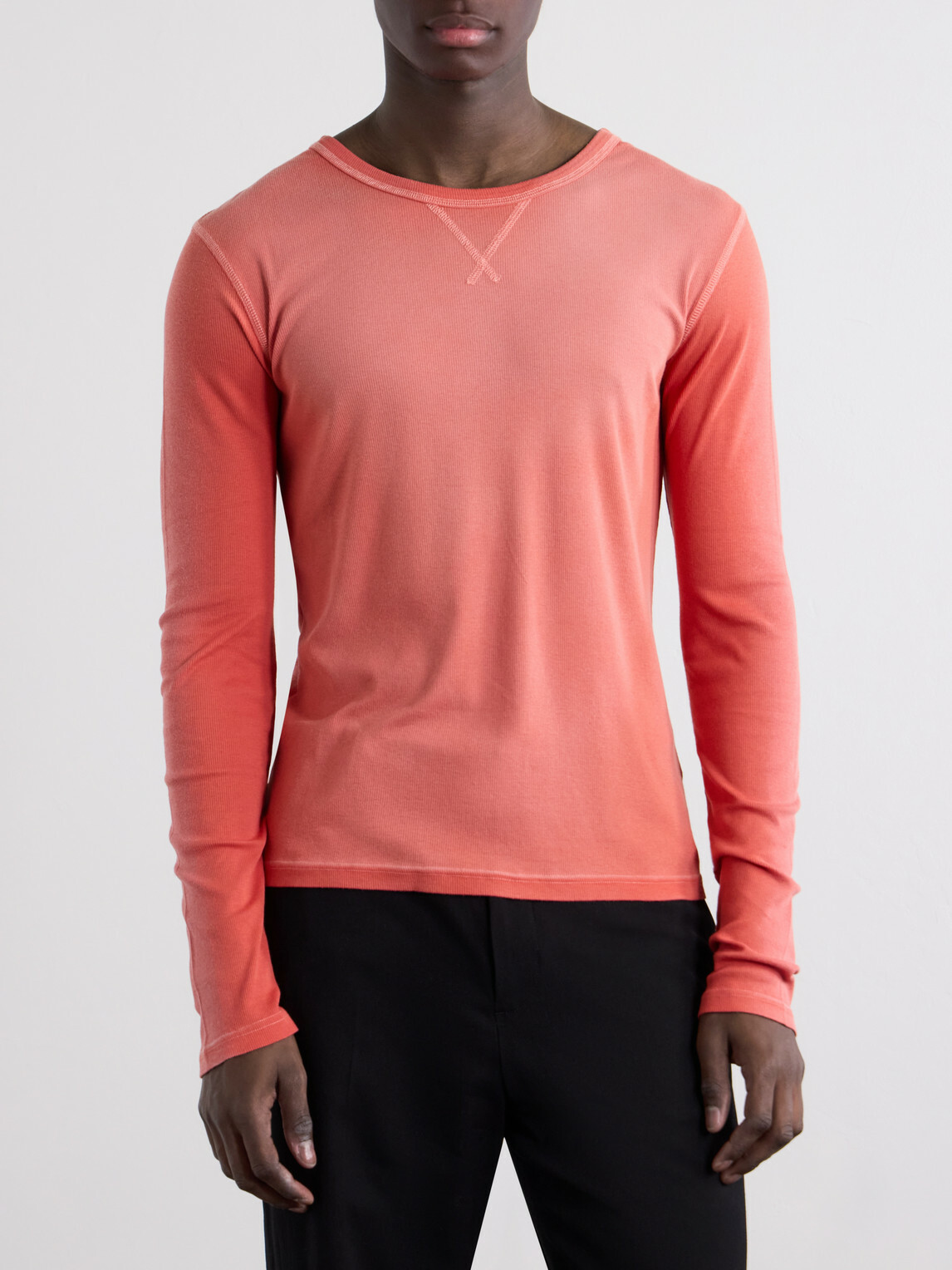 Acne Studios - Einso Ribbed Jersey T-Shirt - Red