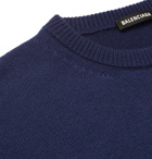 Balenciaga - Logo-Embroidered Cashmere Sweater - Blue