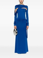 Jade Cropper Blue Draped Cut-Out Top